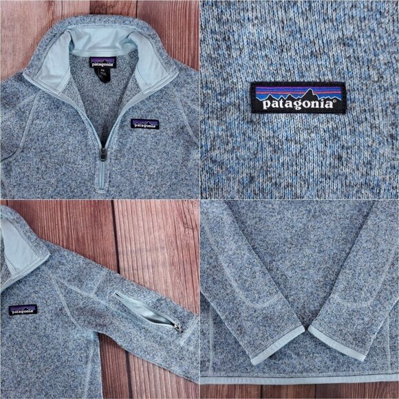 *READ* Patagonia Womens Size XXS Better Sweater 1/4 Zip Pullover Blue 25617 - Picture 10 of 15